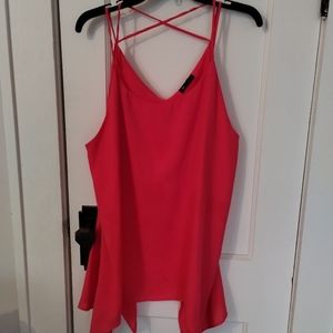 Coral handkerchief bottom top